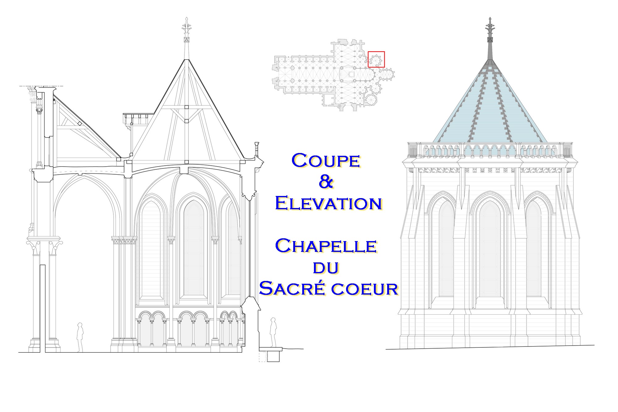 Chapelle-sacre-coeur-façade de Notre-Dame de saint-omer