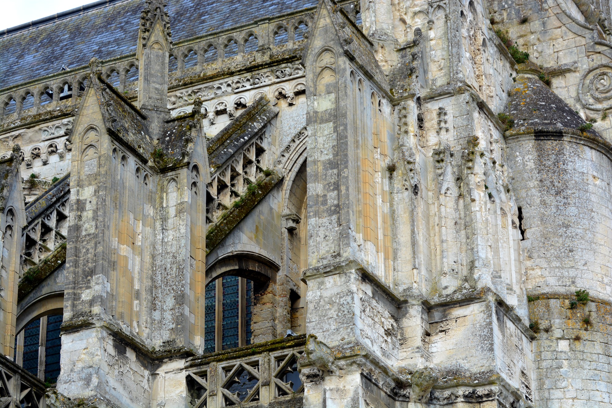 pignon et retours sud  de Notre-Dame de saint-omer