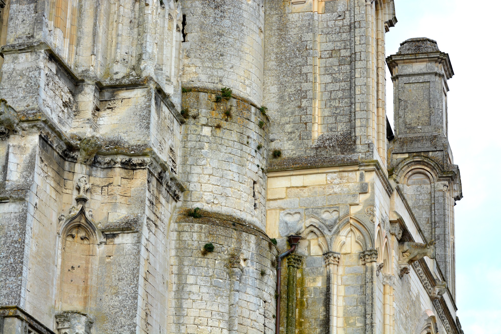 pignon et retours sud  de Notre-Dame de saint-omer